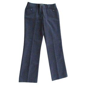 EDDIE BAUER Womens 6 Straight Leg Navy Cotton Dress Pant Wrinkle Resistant